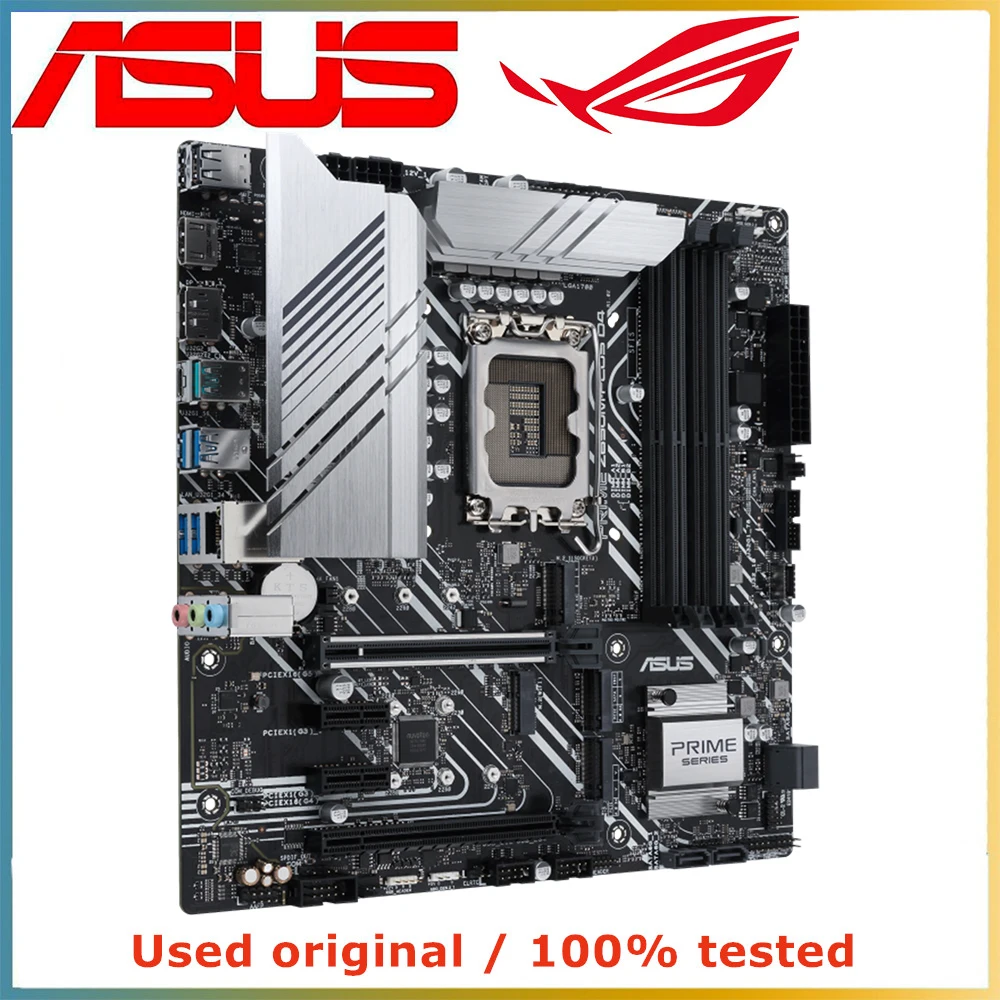 For ASUS PRIME Z690M-PLUS D4 Motherboard 128GB HDMI 100% Tested Fully WorK M.2 LGA 1700 DDR4 Z690 Mainboard Micro ATX