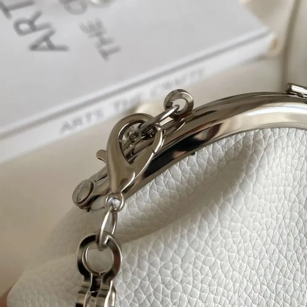 الفرنسية بو الجلود سلسلة معدنية حقيبة كروسبودي سعة كبيرة محفظة صندوق حقيبة كتف سلسلة حقيبة صغيرة حقيبة أحمر الشفاه الصغيرة المرأة #2