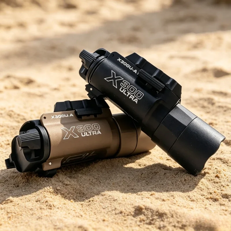 High Bright 500LM Alloy Illumination Tool Matte Metal Surface Dual Color Hobby Model Flashlight