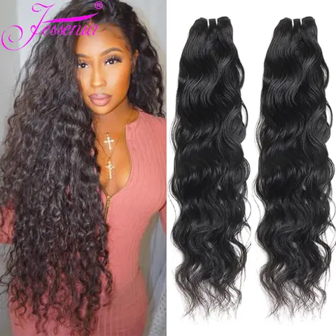 Peruvian Natural Water Wave Hair Weave Bundles Virgin Unprocessed Tissage Human Raw Hair Extensions 4 Bundles Deal Wet and Wavy