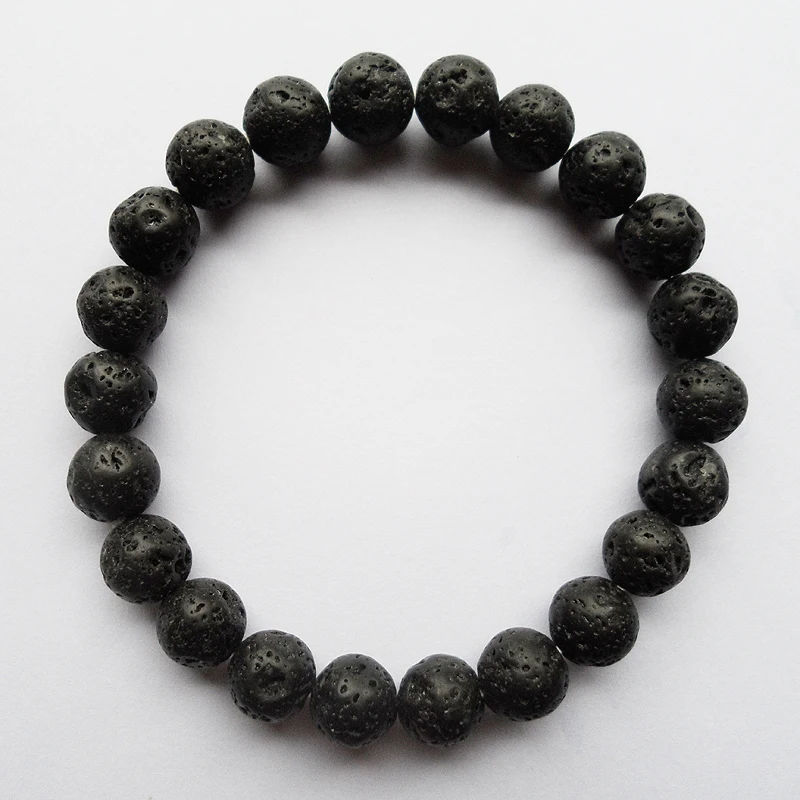 Tiki Official-website 8MM 22beads Natural Volcano Buddha Bracelet Women Pulseras Lava Yoga Bracelets Man Dropshipping