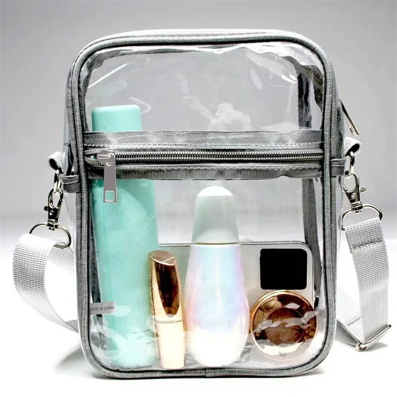 PVC Waterproof Shoulder Bag Women\'s Transparent Versatile Crossbody Bag Everyday Accessory Bag Crossbody Small Square Bag