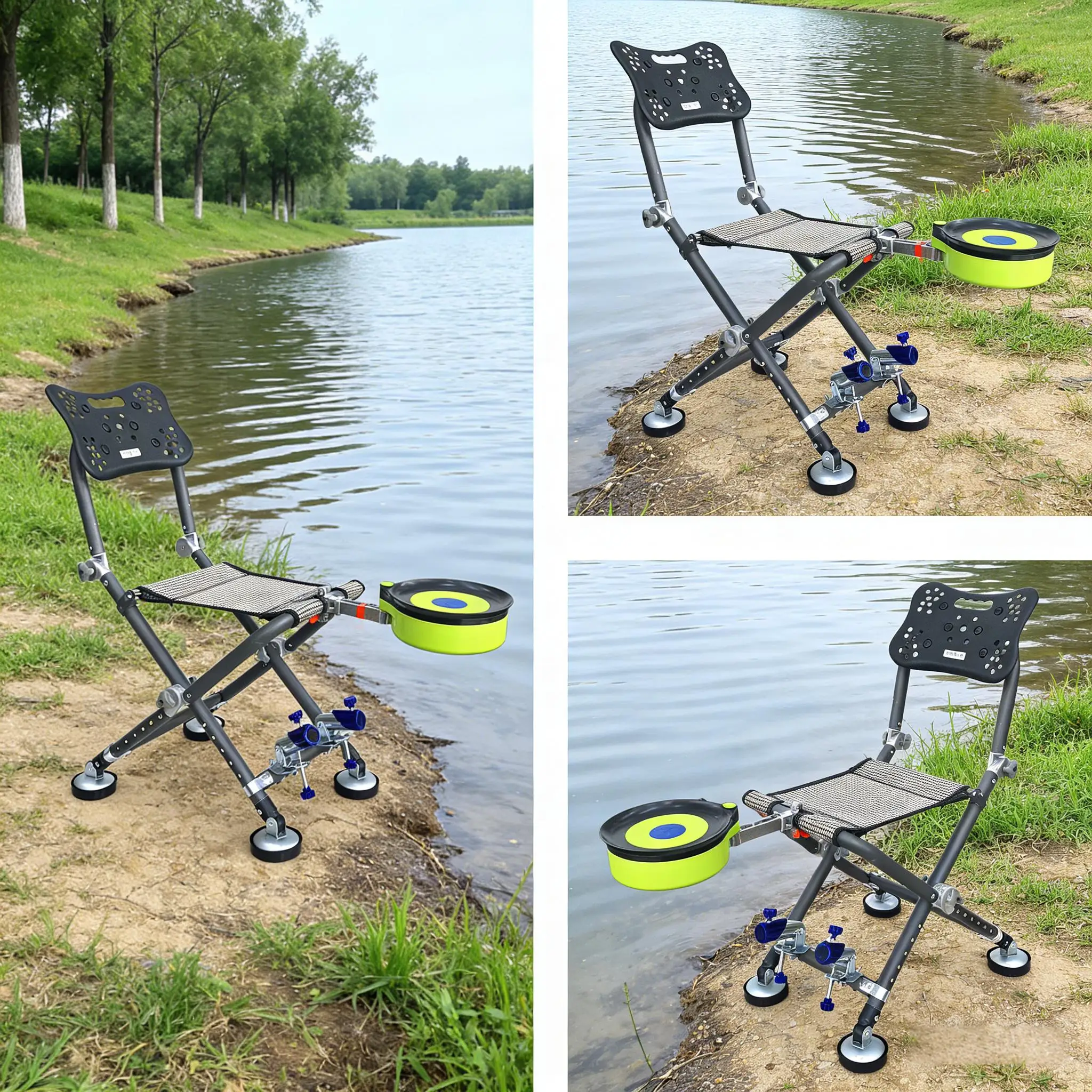 

Silla De Playa Plegable All-terrain Fishing Chair Folding Stainless Steel Multi-functional Portable Fishing Chair