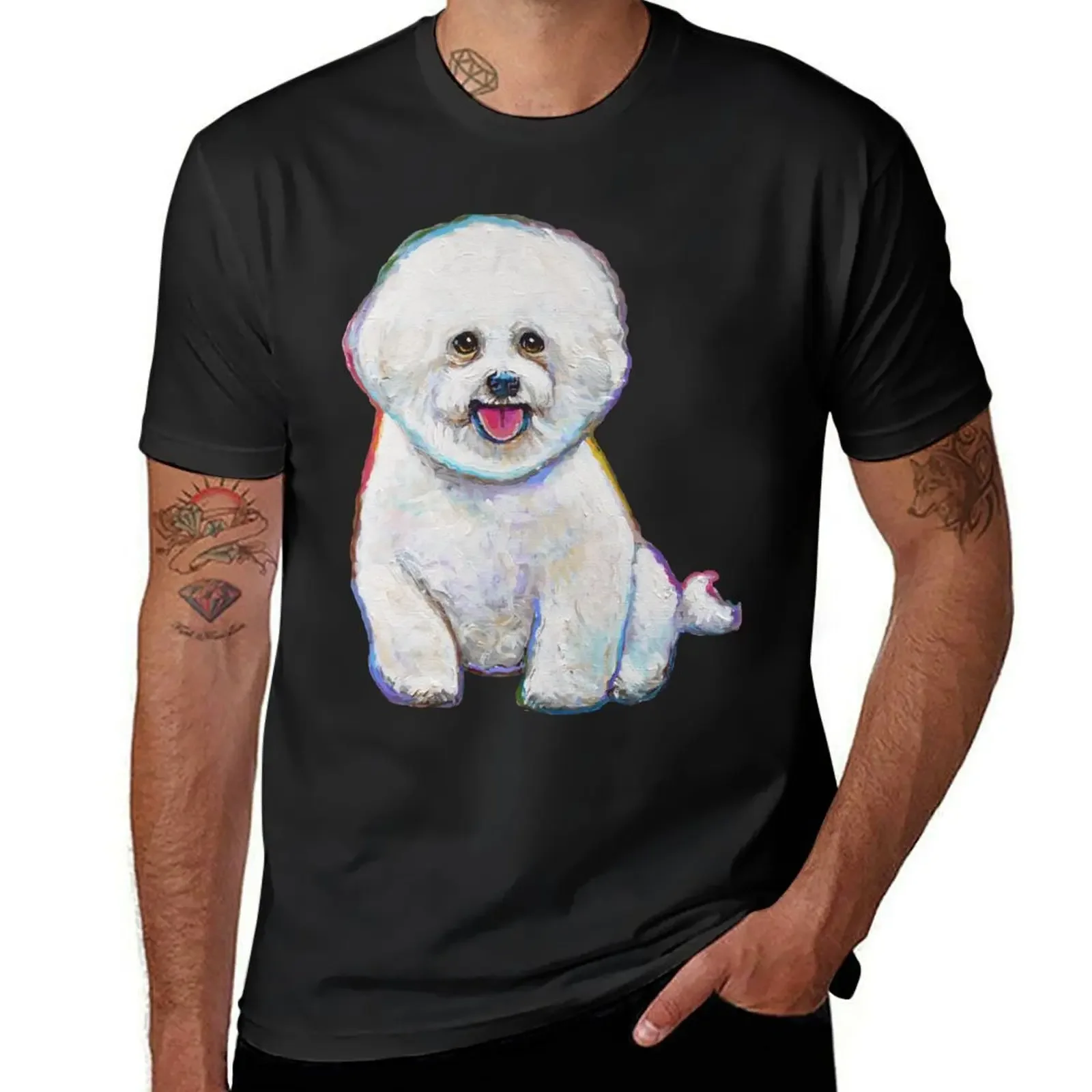 

Cute and Floofy Bichon Frise by Robert Phelps T-Shirt Blouse hippie clothes heavyweight t shirts for men