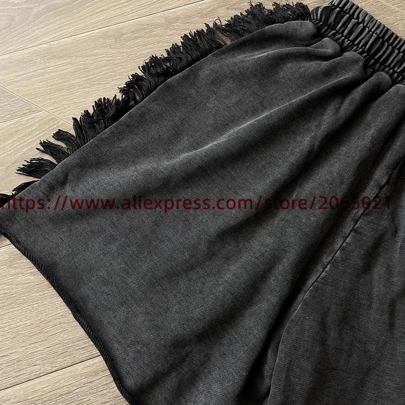 Tassels Billionaire BLACKOUT BILL NET Shorts Men Women 1:1 Best Quality Mesh Drawstring Breeches