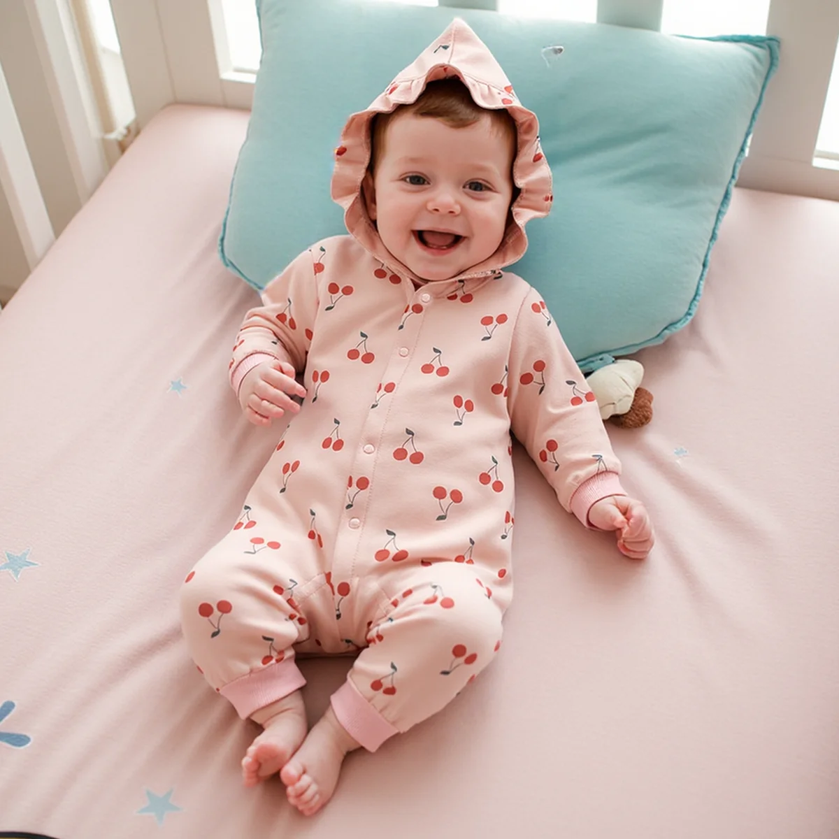 Sanlutoz Thicked Langarm Winter Warm Kleinkinder Overalls Mit Kapuze Baby Mädchen Strampler Kleidung Mode Niedlich
