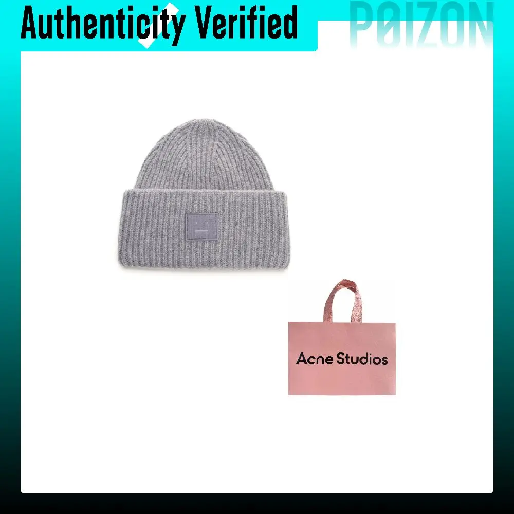 Acne Studios Wool Beanies Unisex Gray C40135WO