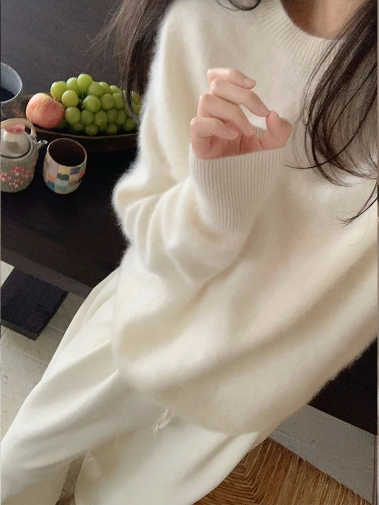 

Soft Camere 95% Wool Fce Sl Paper Human Sweater ZNG Recommended Aosphere Filter High Ne Long Sve Loose Fit