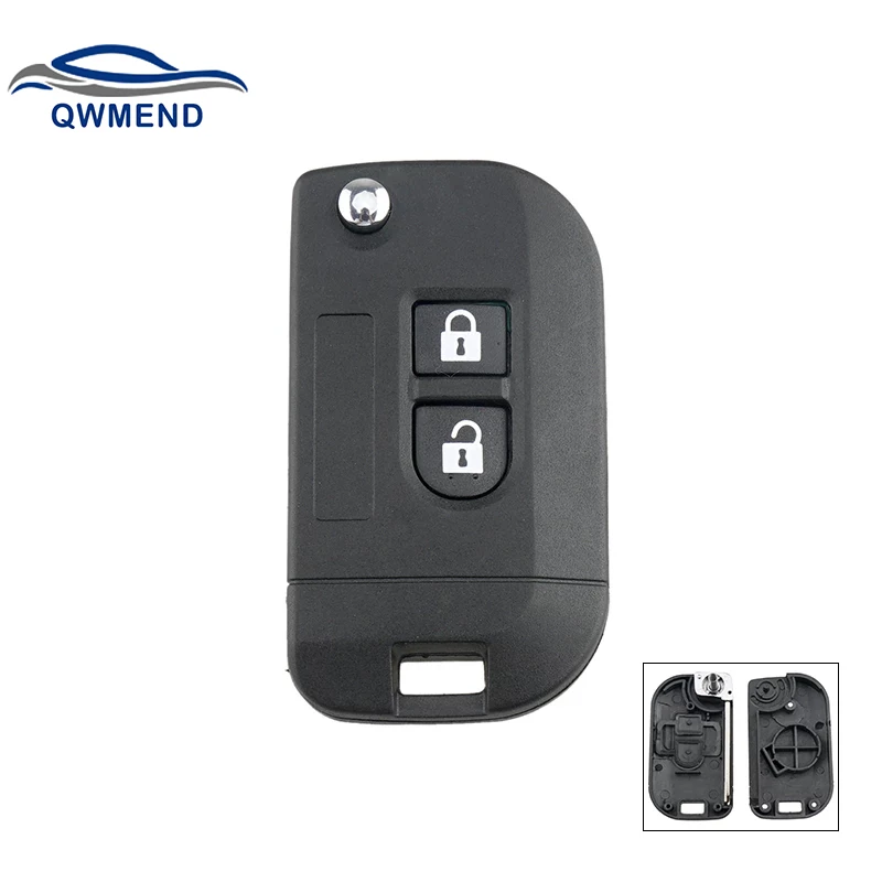 

QWMEND Modify Remote Car Key Refit Case Shell For Nissan Qashqai Elgrand X-TRAIL Navara Micra Note Cabster NV200 keys