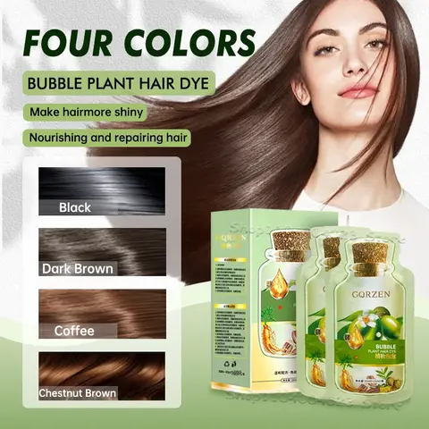 1/10 packs Pure Natural Herbal Hair Dye Shampoo 5 Minutes Change Hair Color Non-irritating Repair Gray White Hair Care Women Men