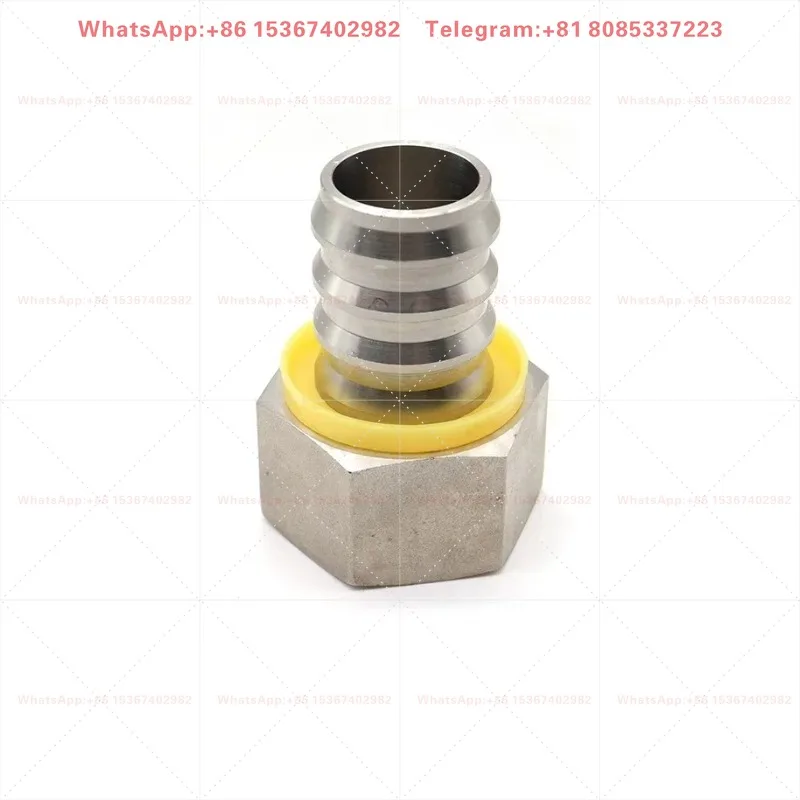 24 Degree 3CA82 Inline Stainless Steel Hydraulic Self-Locking Hose Fitting, O-Ring Design for Mechanical Hydraulic Pipeline