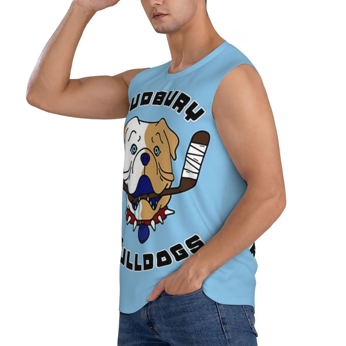 Sudbury Bulldogs - Shoresy Logo Men Sleeveless Tank Tops Quick Dry Breathable Gym Fitness Running Summer Casual Sport Vest