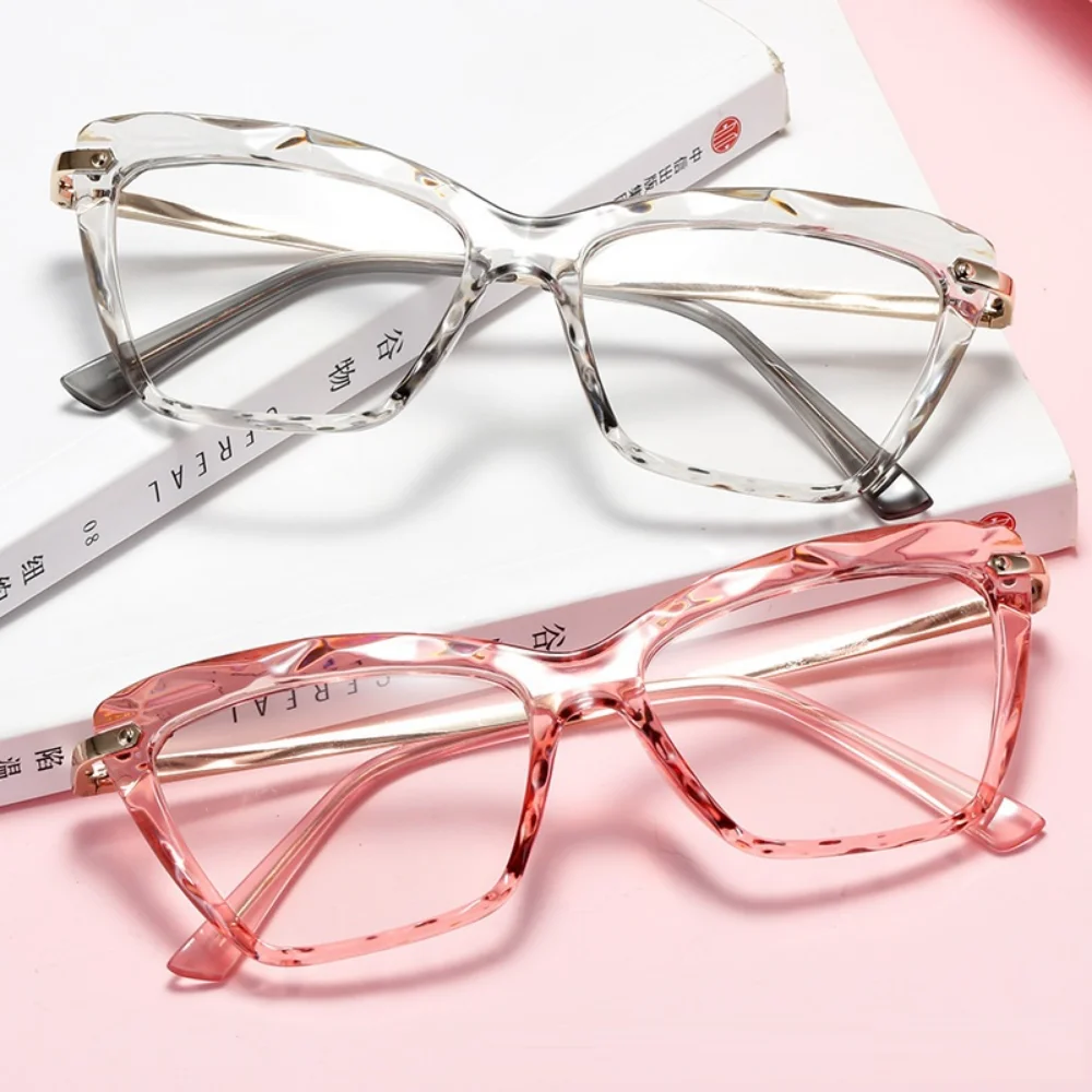 2020Square Women reading Glasses Frame Crystal Multi-section Brand Design Optical Computer oculos Glasses gafas de lectura mujer image 4