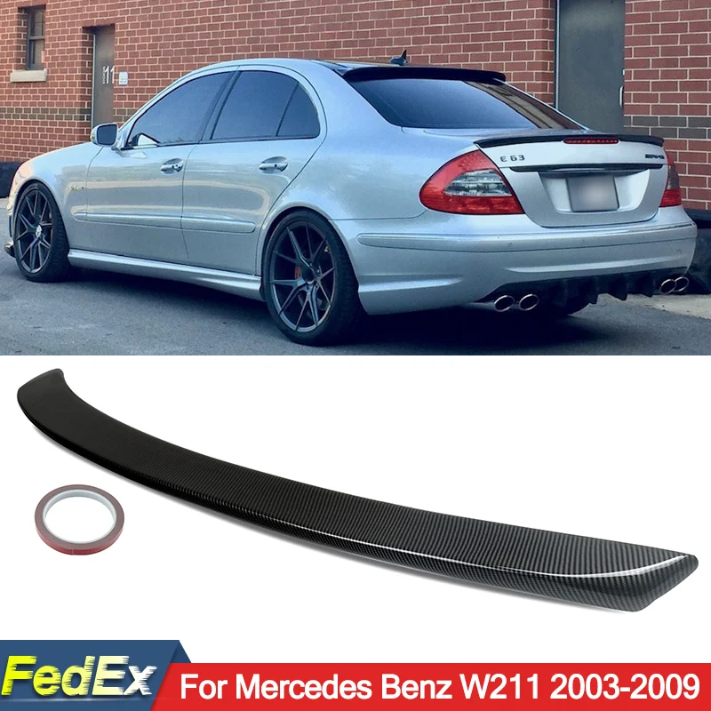 

AMG Style Rear Tail Wings Carbon Fiber Look For Mercedes Benz 2003-2009 E-Class W211 E300 E320 E350 E500 E63 AMG Rear Spoiler