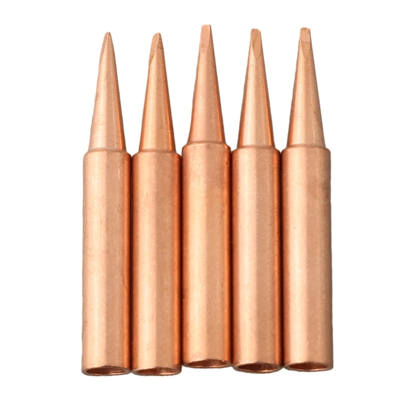 

5PCS Copper Soldering Iron Tip I/B/K/2.4D/3C 900M-T Welding Tip Head Tools Inside Hot Bare Copper Electric Soldering Iron Tools