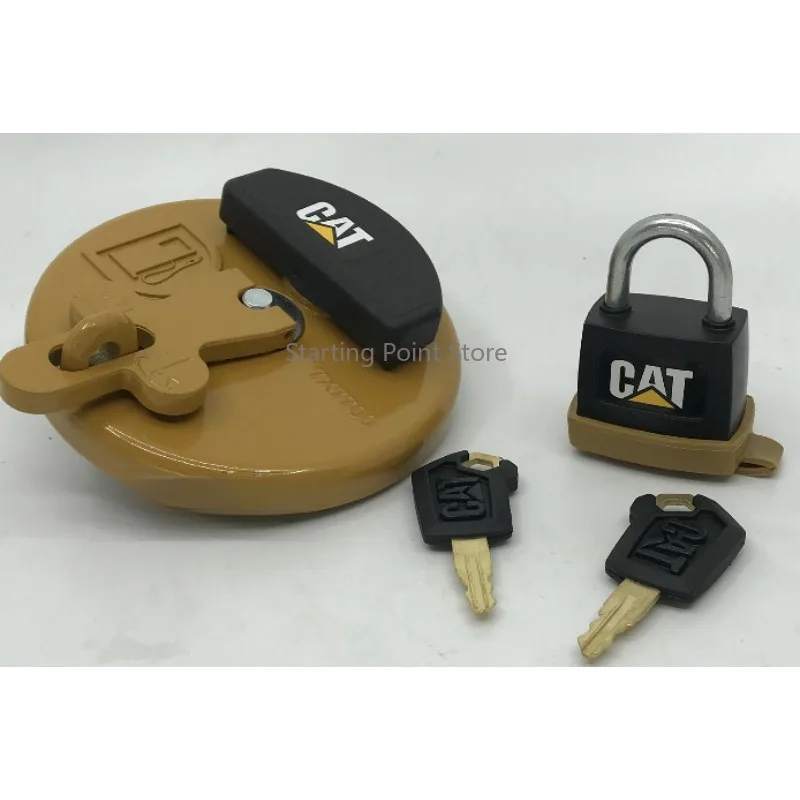 Suitable for Excavator accessories Carter Diesel Fuel Tank Cap 320D 323C 325D 336D 349D Padlock key Fuel tank cap