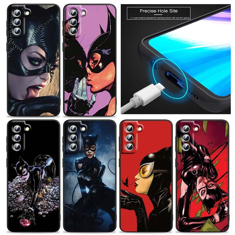 

Film C-Catwoman sexy For Samsung Galaxy S25 S24 S23 S22 S21 S20 S10 Ultra Plus FE 5G Black Soft TPU Cover Phone Case