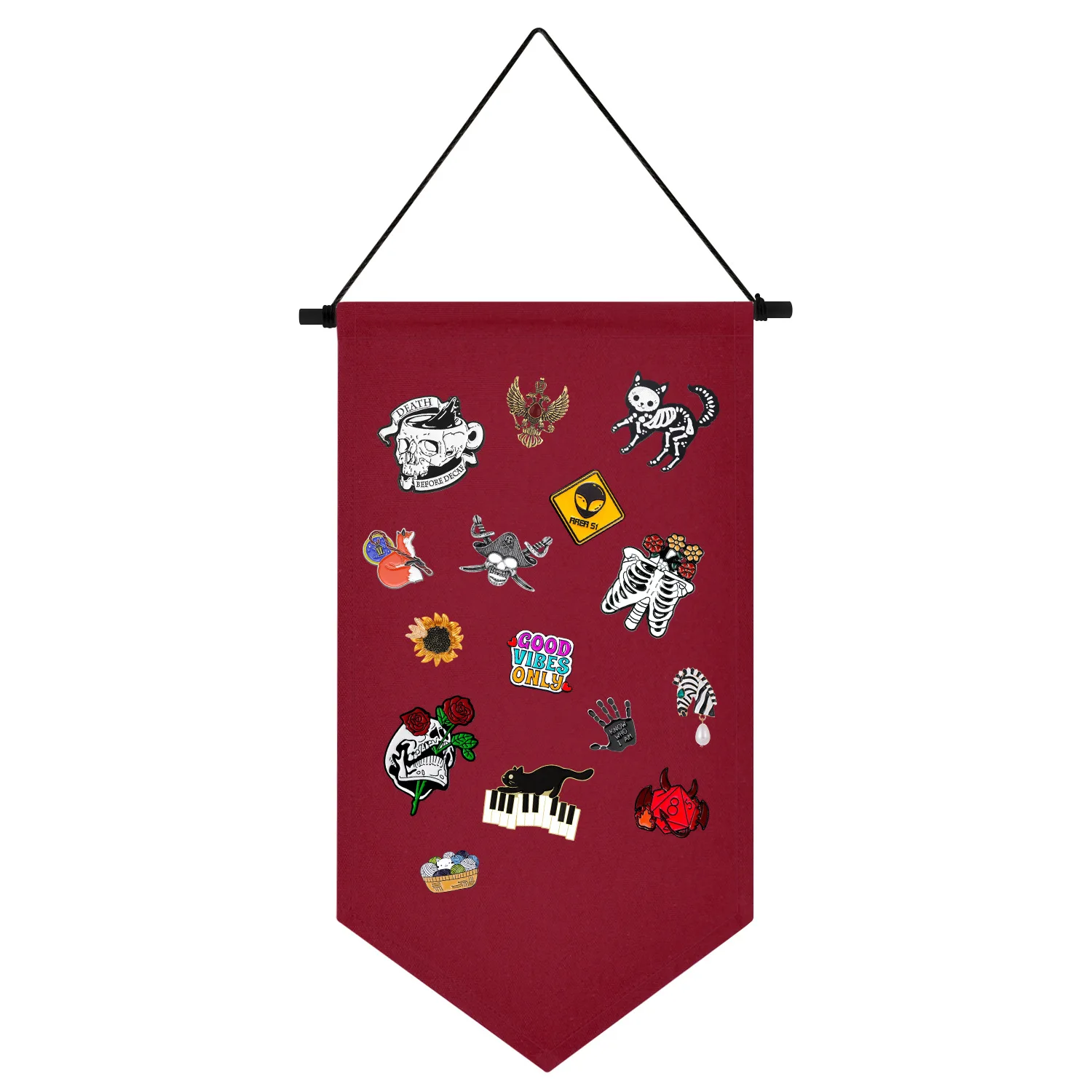 Badge Storage Cloth Collection Board Brooch Medal Display Hanging Colorful Ins Storage Hanging Cloth Long Brooch Storage Hanging