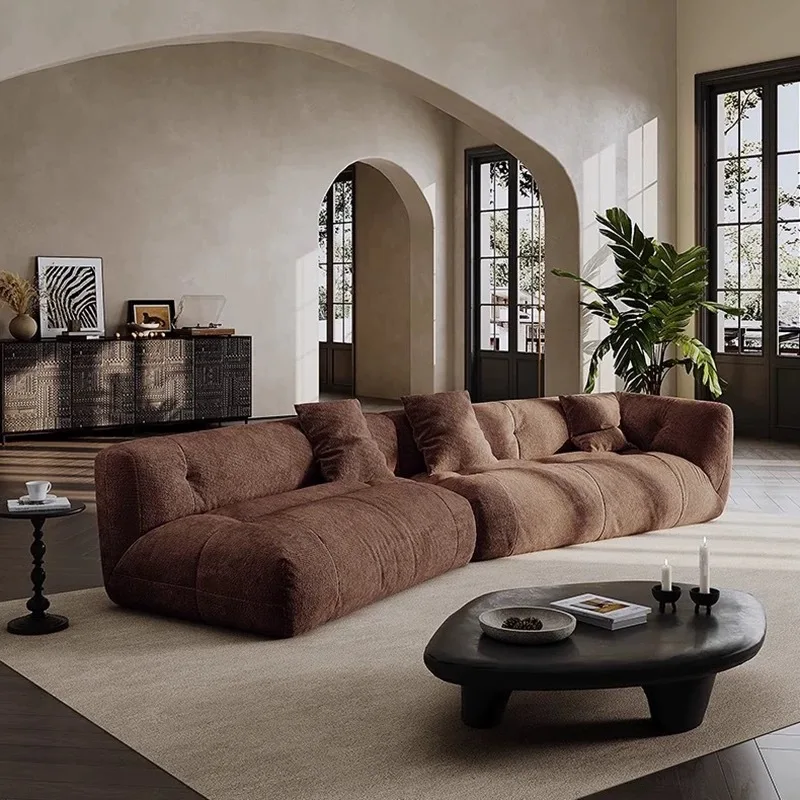 Italian minimalist special-shaped fabric sofa living room modern minimalist light luxury designer Internet celebrity premium che