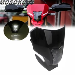 Dirt Bike 12V LED HI/LO Beam Headlight For Honda CRF 450 450L 450XR CRF450L CRF450XR Front Lamp Fairing Mask Motocross Headlamp