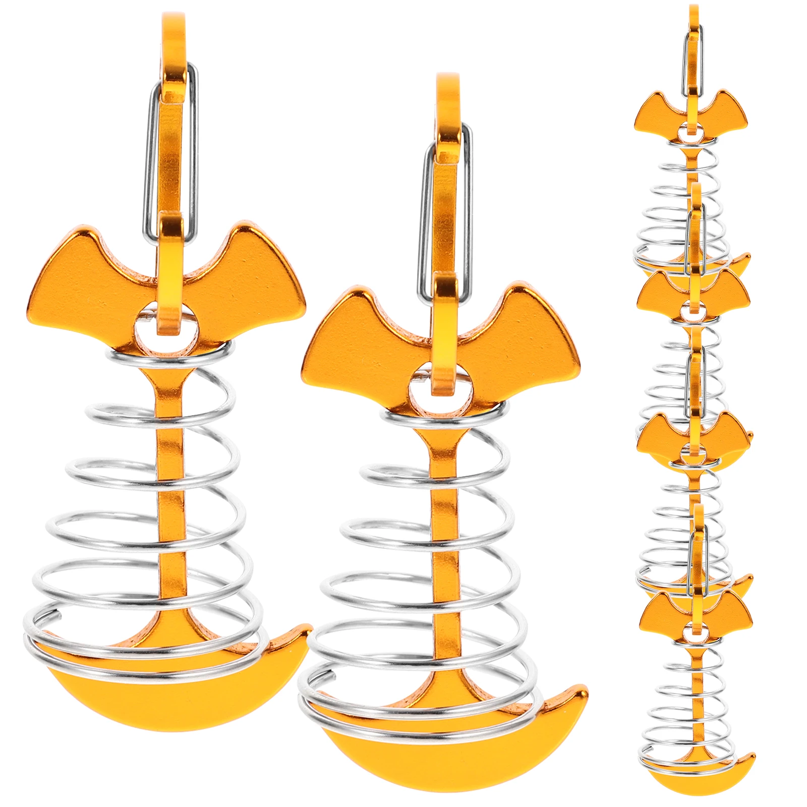 

6pcs Fish Bone Tent Pegs Aluminum Alloy Camping Stakes Ground Deck Fixing Lightweight Packing Outdoor Hiking Snow Needs