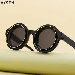 Retro Round Punk Sunglasses 2026 Luxury Brand Designer Fashion Small Frame Sun Glasses For Male Popular Shades Eyewear Uv400