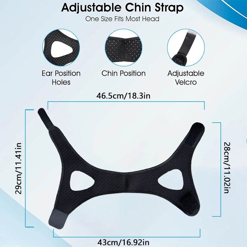 Anti Snoring Devices Adjustable Breathable Chin Strap for Men and Women Sleeping Simple and Effective Stop Snoring Solution