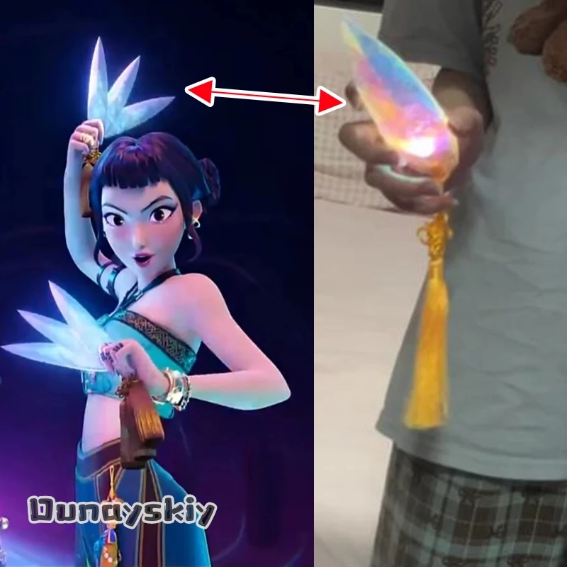 Película de Anime KPop Demon Hunters Zoey, accesorios de Cosplay, 1/3/6 Uds., dardo de mano, accesorios de uniforme KPOP Huntrix que brillan en la oscuridad