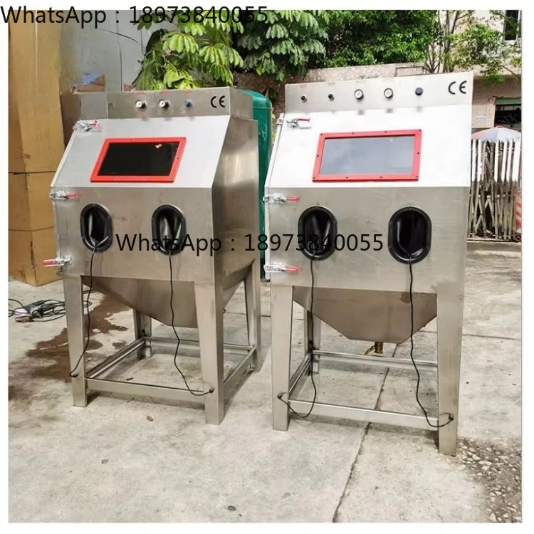 24 Year New Wet Sandblasting Machine Dustless Manual Wet Sand Blasting Cabinet Water Vapour for Sale