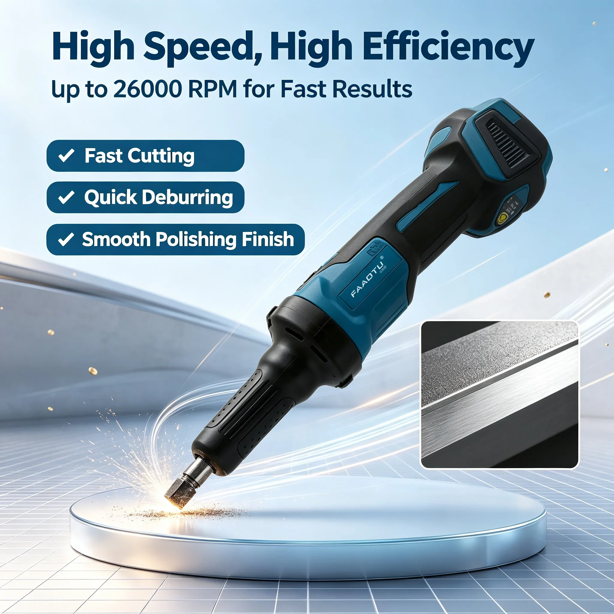 FAAOTU Brushless Die Grinder Cordless Angle Grinder Polishing  Rotary Electric Engraving Tool Handheld Grinding Machine