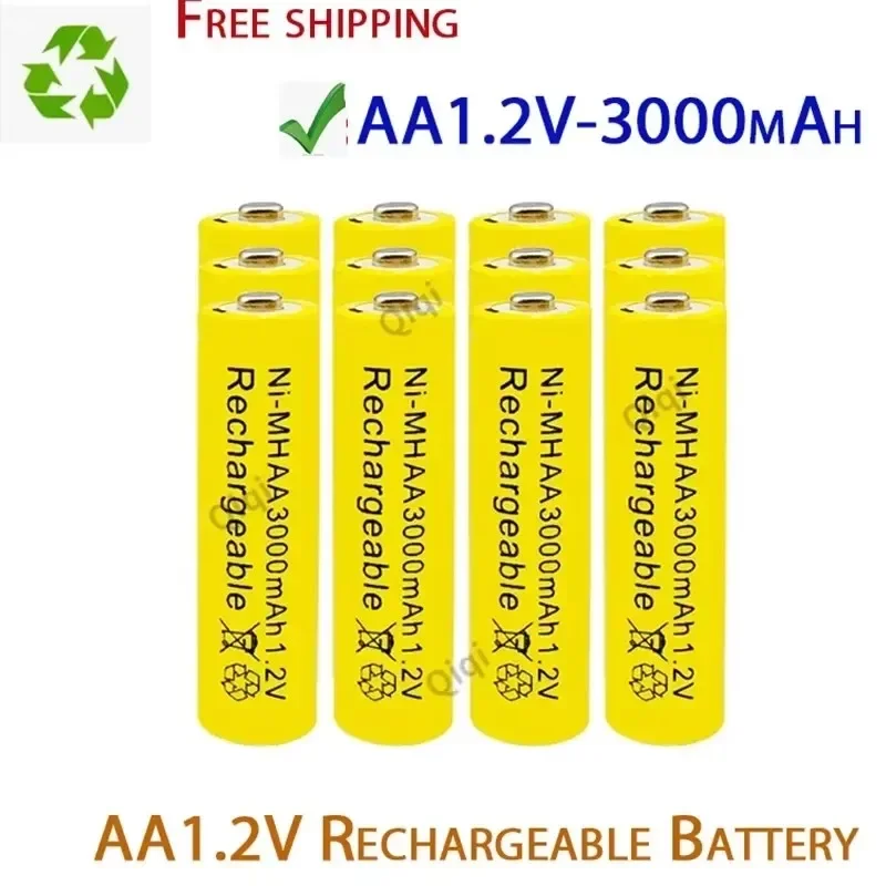 

NI MH 1.2V rechargeable battery 100% original AA1.2V 3000mAh suitable for toy cameras, microphones, and LED toys