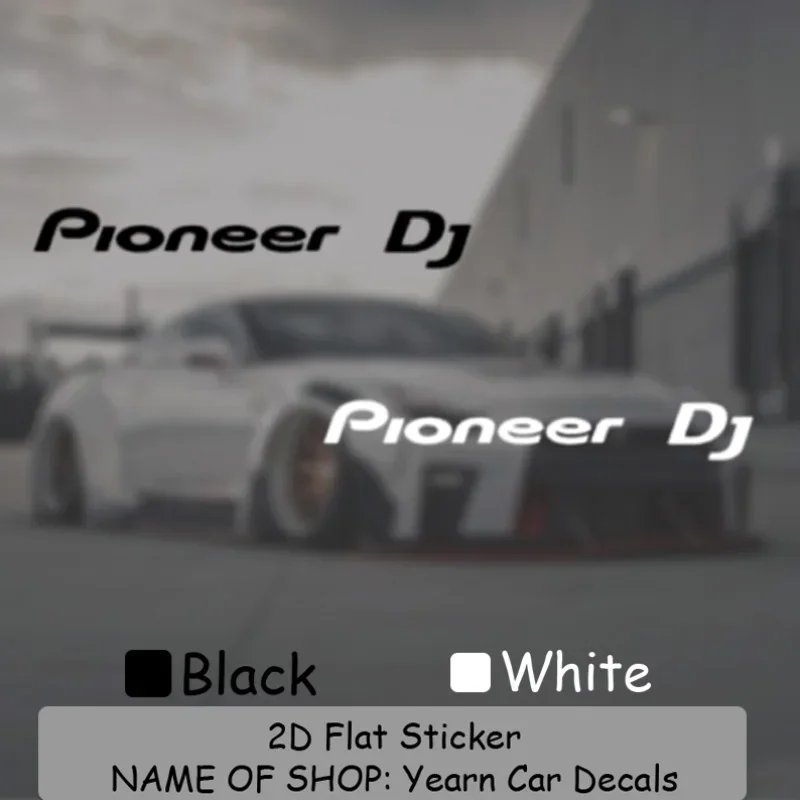 1PC Pioneer DJ Logo Sticker Transparent Vinyl Decal for DJ Gear Laptop Helmet Motorcycle Decor