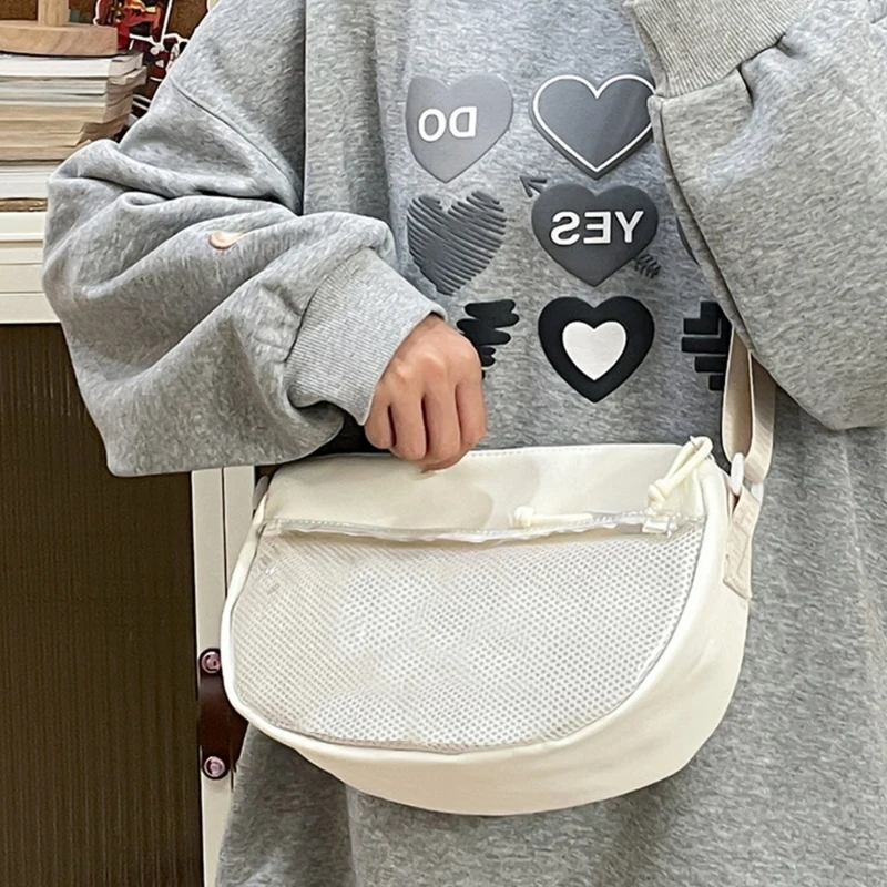 Womens Clear Shoulder Bag Japanese Crossbody Bag Student School Bag Harajuku Itabag Bag for Pin Display