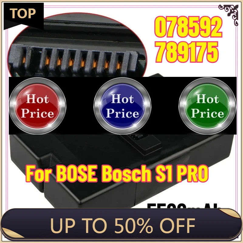 

НОВАЯ сменная батарея 078592 789175 для портативных динамиков BOSE S1 PRO, 5500 мАч