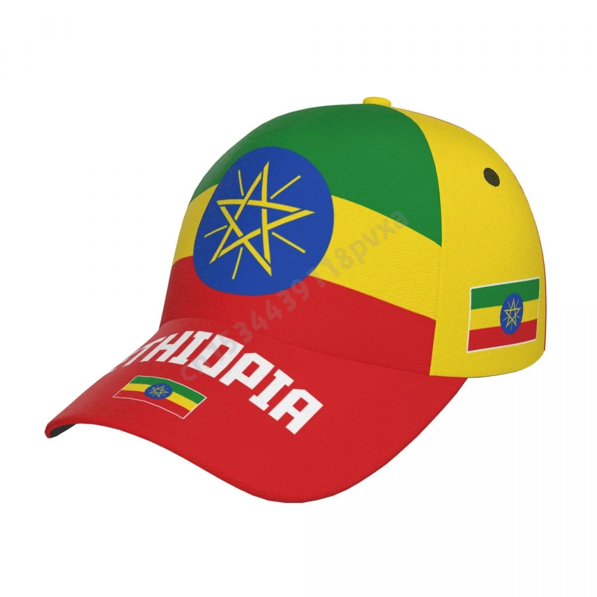 Unisex Ethiopia Flag Cool Ethiopians Adult Baseball Cap Patriotic Hat for Baseball Soccer Fans Men Women