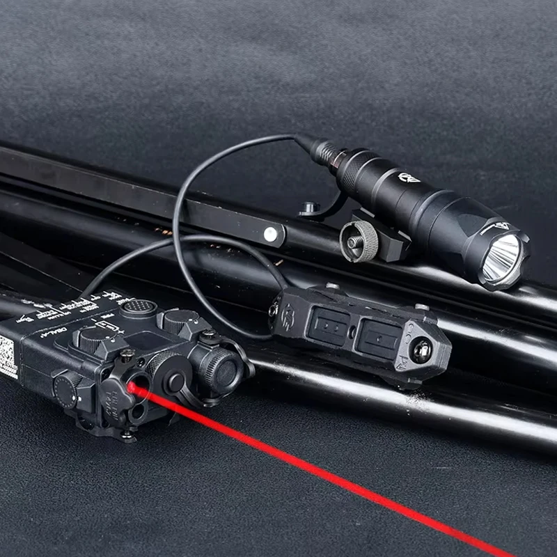 DBAL A2 Red Green Dot Laser Surefi M300 M600 Flashlight Pressure Switch Hunting Airsoft Light For 20mm MLOK KEYMOD Rail view 2