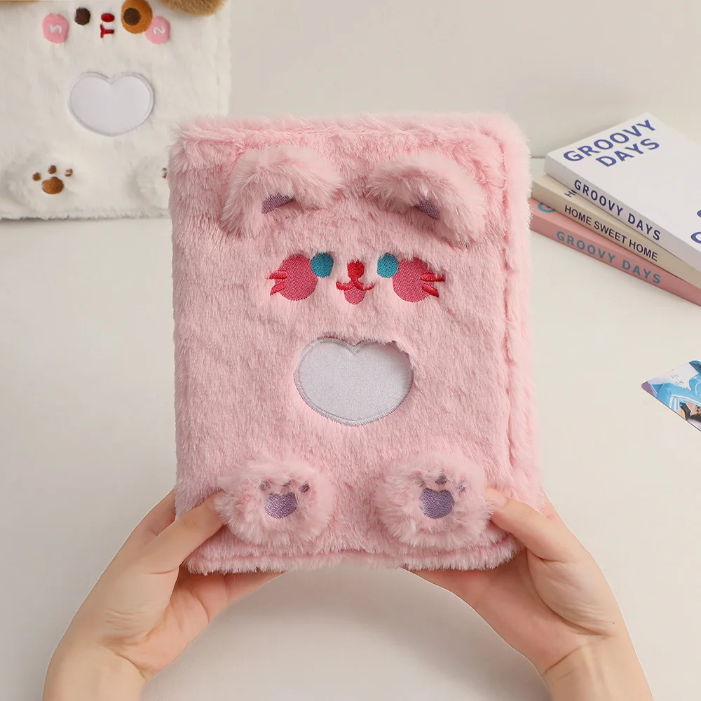 A5 Korean Card Holder Album 3-inch Binder Photo Cute Puppy Cartoon Plush Album Student Star Chasing Card Storage Booklet