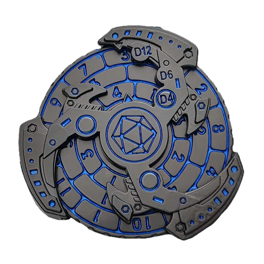 Dés à Roulette rotatifs 7 en 1 avec boîte à dés D & D, Fidget Dice Spinner, dés mdn pour donjons et Dragons, jeux de table RPG