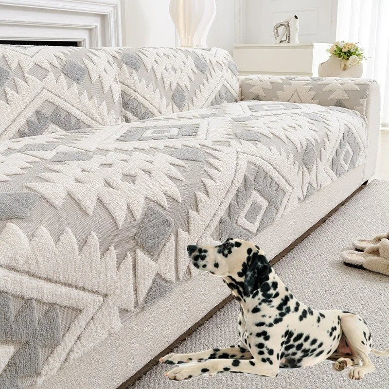 

1PC Thicken Plush Sofa Cover Anti-slip Sofa Mat Towel for Living Room Light Luxury Universal Couch Covers Cubre Sofas Fundas