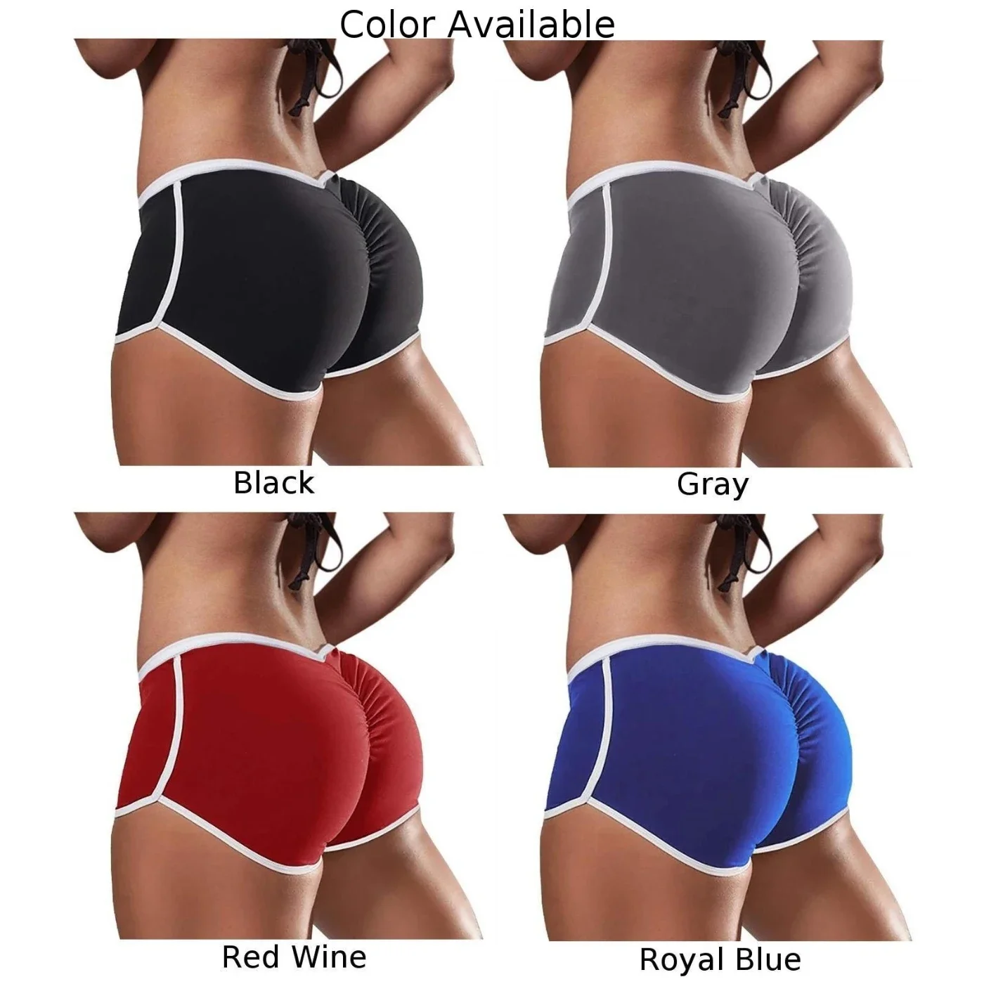 Dames Boxers Gym Klassieke Fitness Sport Effen Kleur Comfortabele Shorts Elastische Taille Butt-Lift Billen Yoga Hot Stretch Broek