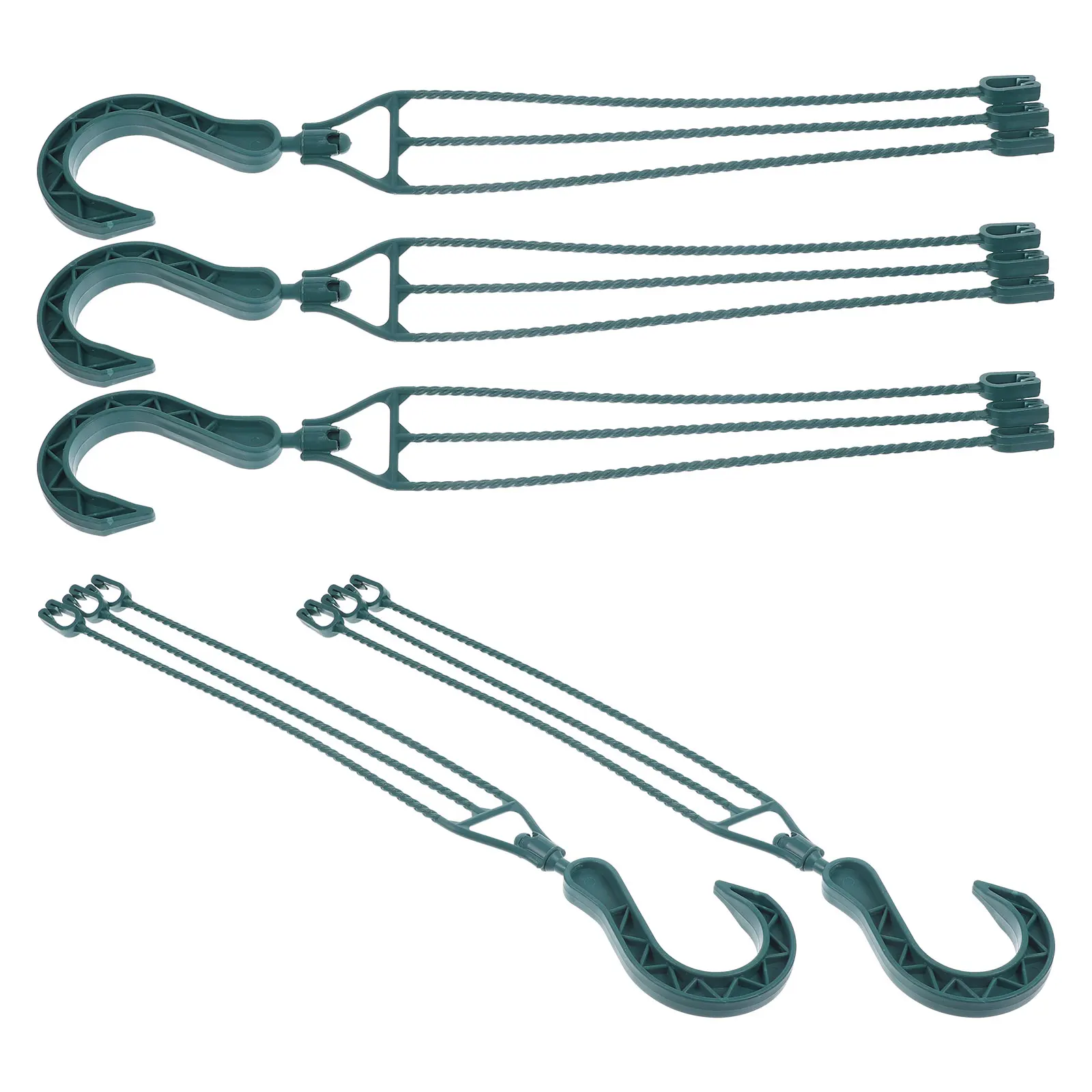 

5pcs Flowerpot Hooks 40cm Rotatable Grass Green Plant Pot Hangers Durable Plastic Wall Hooks Balcony Garden Bedroom