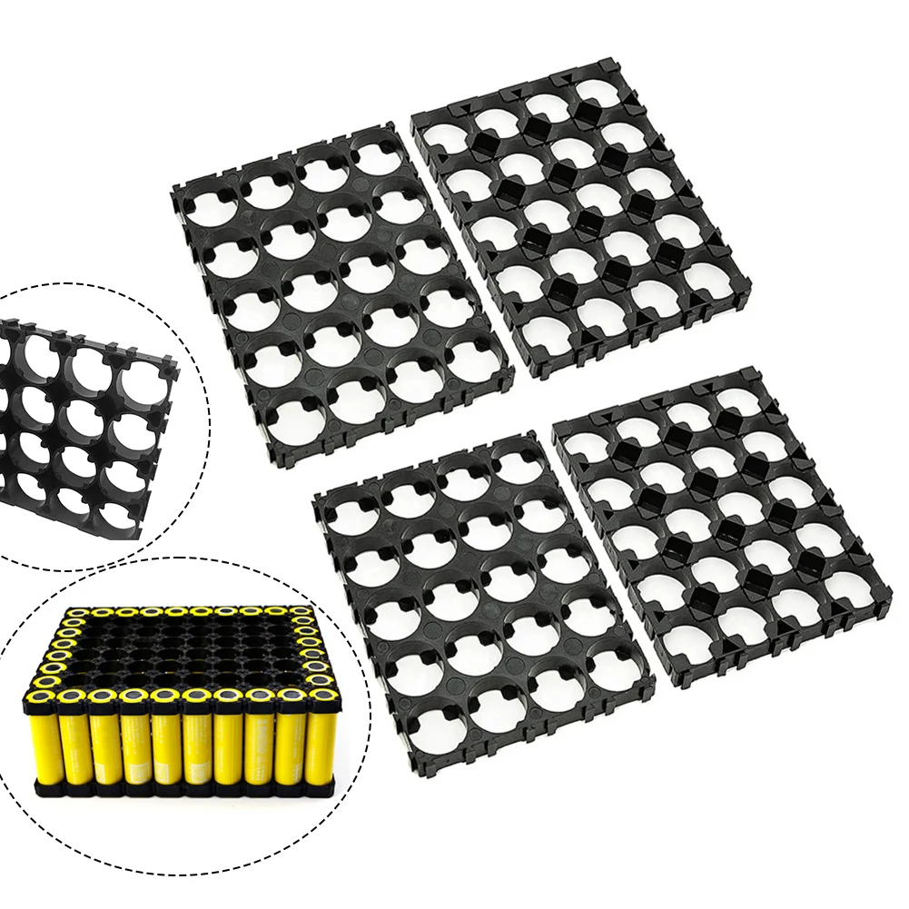 Brackets Battery Holder Black DIY Holder Stand Holding Battery Pack 186 50 4x5 Battery 4pcs ABS+PC High Quality