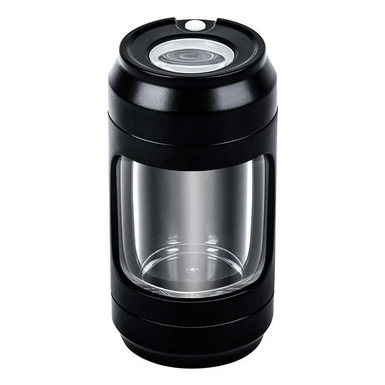 4 in 1 led jar Grinder Tobacco Herb Crusher Storage Case Box Grinders usb charger Smoke Pipe Cigarette Accessories