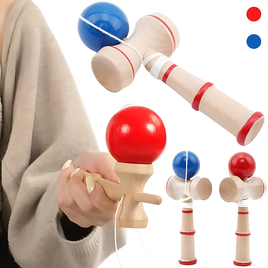 Kendama de Madera, Juego de Pelota Tradicional Japonés, Clásico Juego de Pelota para Entrenamiento de Flexibilidad Manual, Juego de Pelota para Interiores ﻿