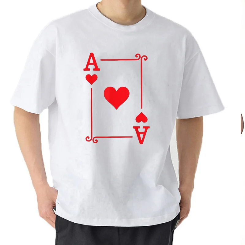 Costume de cartes à jouer unisexe, ZanHearts Card, T-Shirt unisexe, Summer Streetwear, Y Cotton Camiseta zones bre