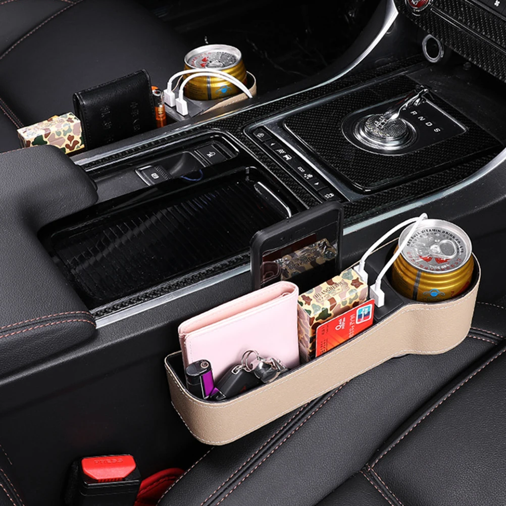 

Car Seat Gap Storage Box Organizer Filler Catcher Multifunction Case Superior Extra Space Smartphone Wallet Water Cup