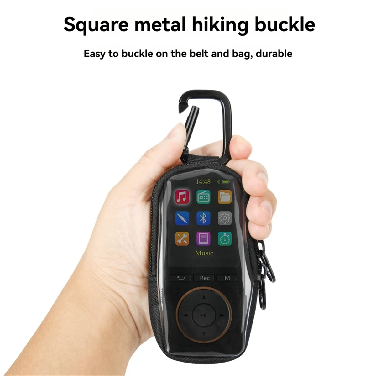 ZWYXF مشغل MP3 حمل الحقيبة الواقية لسوني NWE394 في الهواء الطلق معلقة مشبك حقيبة تخزين TPU