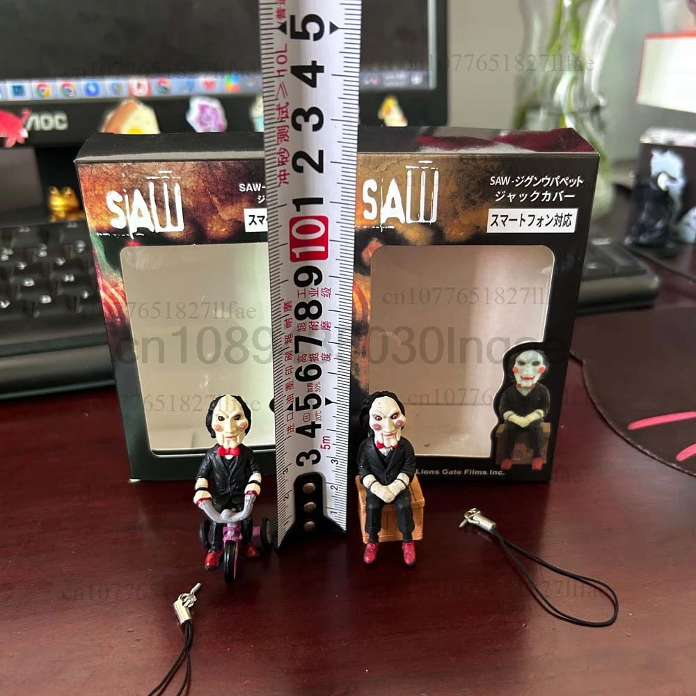 공포 톱 빌리 그림 키 체인 영화 펜던트 장난감 인형 모델 할로윈 크리스마스 선물 친구 장식을위한 5cm 배낭 펜던트
