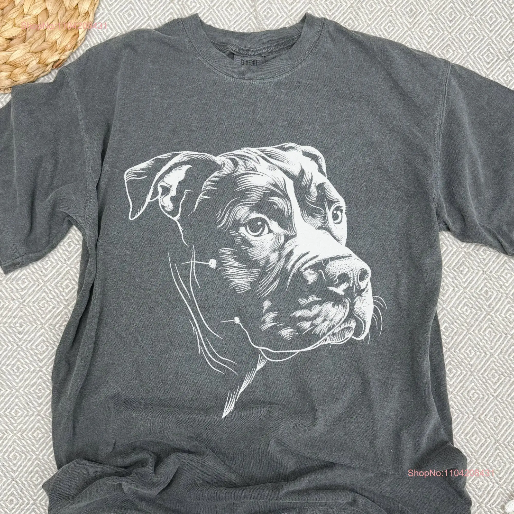 Pitbull Face T Shirt Pit Bull Terrier with Line Art Peeking Out from Around a Corner Pitty Dog Head Silhouette