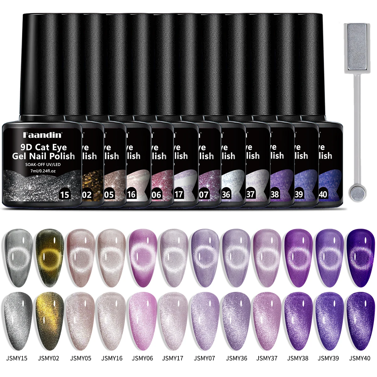 

12 шт./компл. Faandin 0. Набор магнитных палочек «Котячий глаз» с кристаллами, глубокий и трансформирующийся гель-лак «кошачий глаз», тщательно выбранные универсальные цвета в подарочной коробке, идеальный подарок для мамы, подруги, необходимые предметы д
